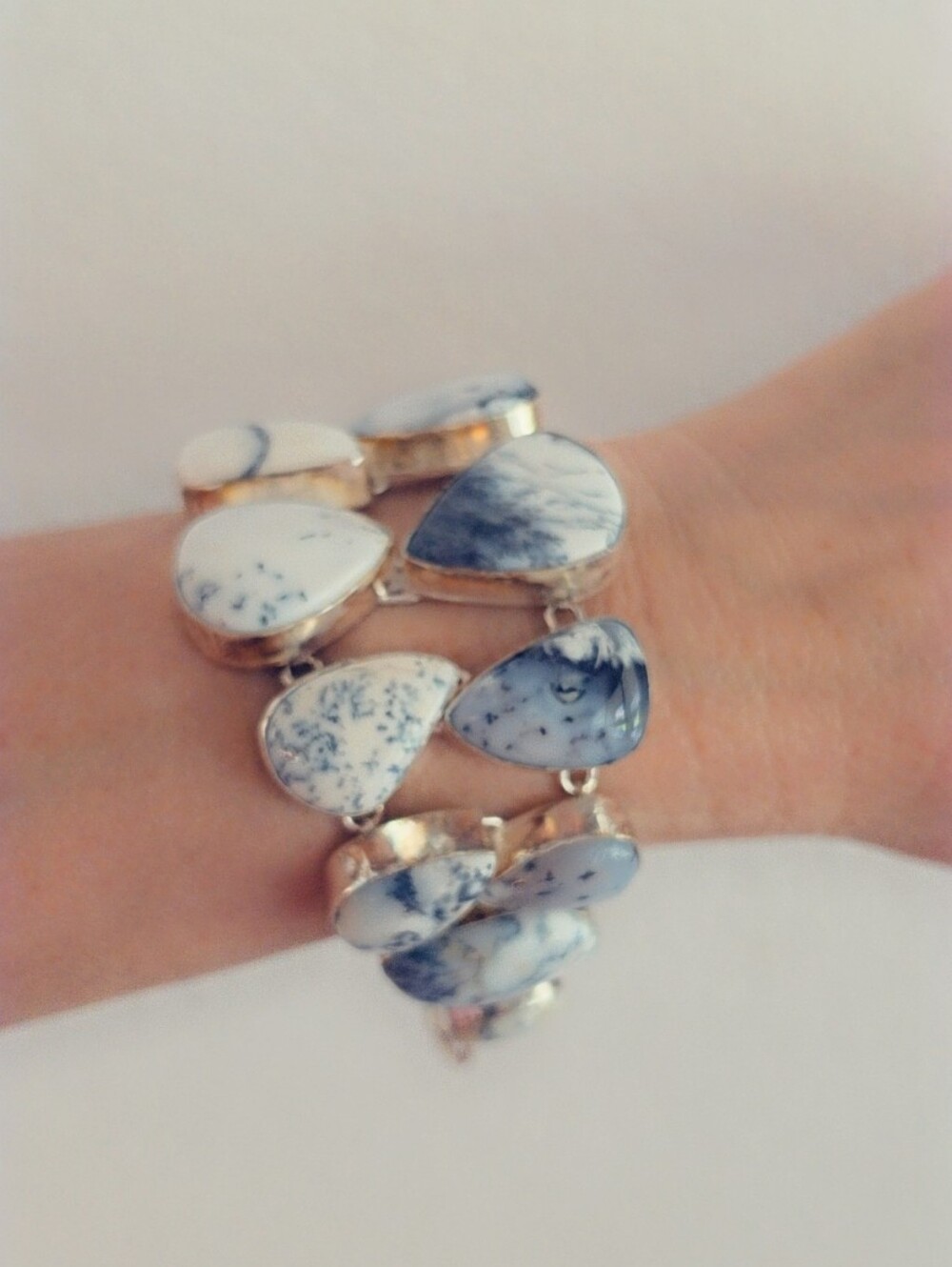 Dendretic Estate Gemstone Bracelet Sterling Silver 925